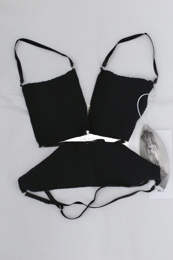RUI semi-sheer string bikini RSS24SF01 black